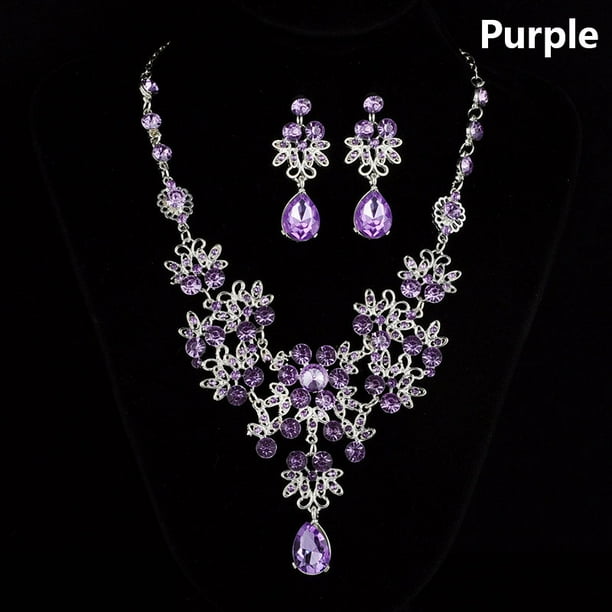 Wedding Bridal Queen Shiny Rhinestone Necklace Earrings Jewelry Set Dreamed Wedding Bridal Queen Shiny Rhinestone Necklace Earrings Jewelry Set Dreamed
